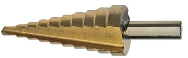 SW-Stahl 82411L Stufenbohrer HSS-G TiN - 10 Stufen Schälbohrer 4-22 mm | Konischer Blechschälbohrer aus Titan-Nitrid HSS Stahl - Premium Industriequalität - 110 mm Gesamtlänge - 2 mm Steigung