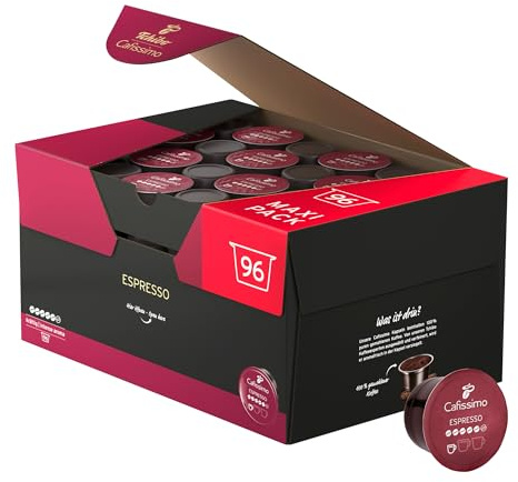 Tchibo Cafissimo Vorratsbox Espresso kräftig Kaffeekapseln, 96 Stück (Espresso, intensiv mit kräftigen Röstaromen), nachhaltig & fair gehandelt