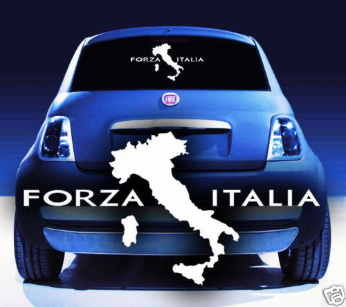 1x Forza Italia Fahne Flagge 30cm x 16cm (Farbwahl) Decal Tuning Aufkleber Sticker Auto Motorrad Pick Up