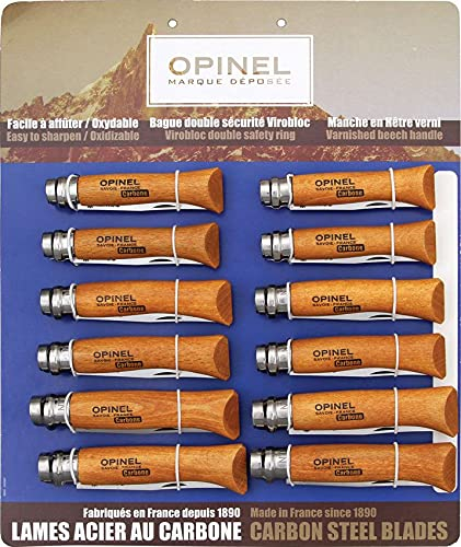 OPINEL Tabla de 12 Cuchillos Carbono T085
