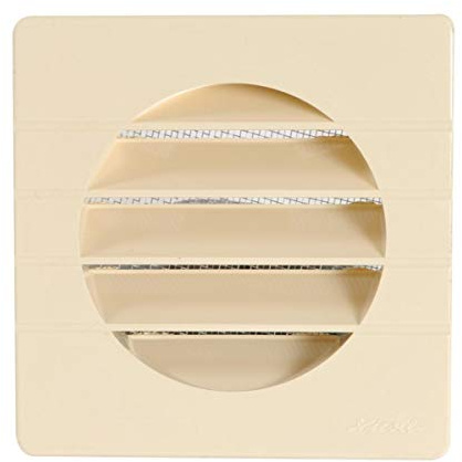 Nicoll - Grille d aeration speciale facade sable getm100 pour tube pvc | Grille carrée avec moustiquaire - pour tube PVC - Nicoll