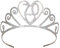Beistle 60633-70 Glitzerndes Metall 70 Tiara, Silber