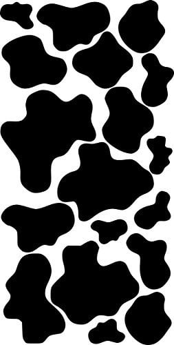 Cow Patches Fridge Kitchen Sticker Cow Patches - Fridge Print Waterproof Refrigerator/Wall Sticker (Default Colour: Black)