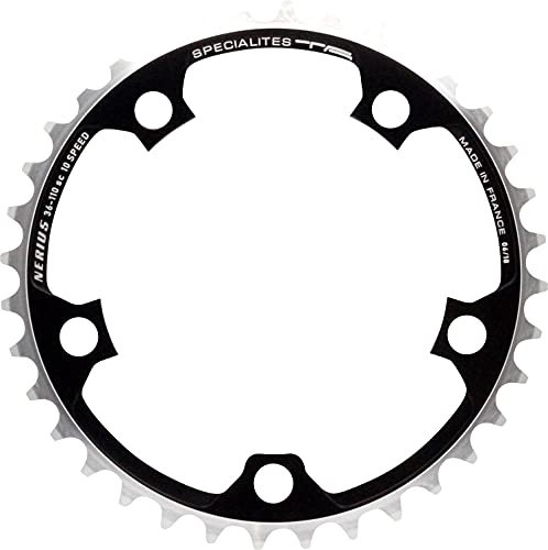 Spécialités TA Nerius Campagnolo Unisex-Chianring, 110 Stück, versetzt, 10 Gänge, Schwarz, innen 34T