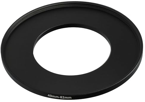 vhbw Step-Up-Ring Adapter von 49 mm auf 82 mm für Kamera Objektiv - Filteradapter, Metall, Schwarz