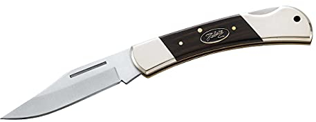 Herbertz Taschenmesser, 440 C-Stahl, Holzgriffschalen, Neusilberbeschläge, scharfes Klappmesser & Outdoor-messer für Camping, Wandern oder Jagd