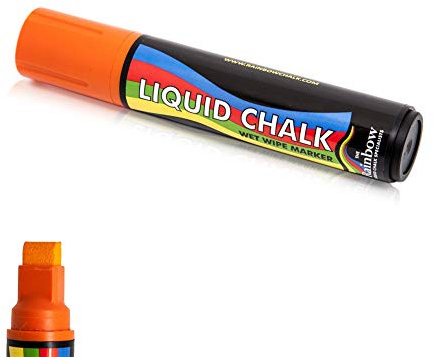 Liquid Chalk Marker Pen Large Orange - 15mm Nib