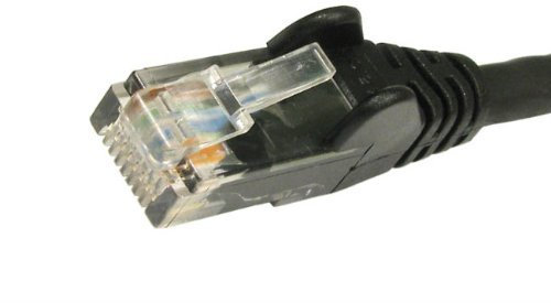 World of Data 20m BLACK CAT5E (enhanced) Network Cable - Ethernet - LAN - Patch - Internet - Broadband - Router - Hub - Modem -10/100