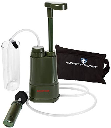 Survivor Filter PRO - Portable Hand Pump Survival Water Filter - Outdoor Water Filter Camping