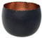 Ivyline Round Hammered Planter Bowl in Black / Copper - UV Stable & Waterproof Premium Quality Indoor Iron Decorative Flower Plant Pot - H14cm x D19cm