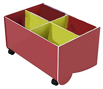 Paperflow Schulbuchkasten Kunststoff klein rot/gelbgrün