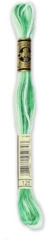 DMG Plaid Cotton Thread, Variegated for Stitching, 8 Metres 12-Pack De Green