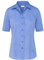 Seidensticker Damen City Kurzarm Regular Fit Uni Bügelfrei Hemdbluse, Mittelblau, 54 EU