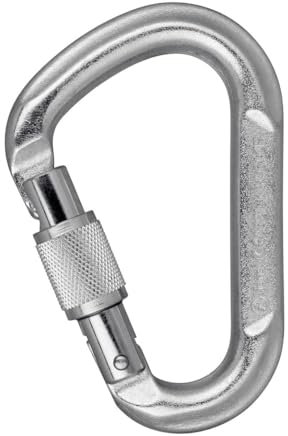ALIENS Stahl HMS Screwlock Karabiner, Farbe:Silber