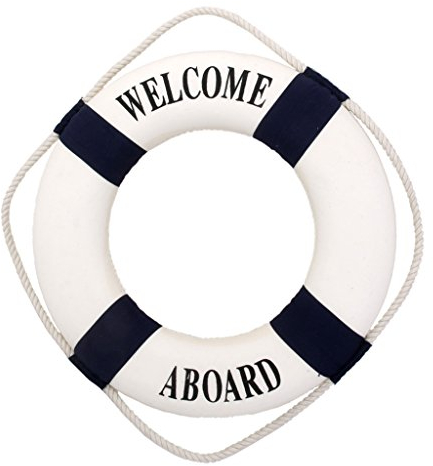 Unbekannt Will Blaue Nautische Wanddekor Beiboot Ring Rettungsring Erhalter 14cm