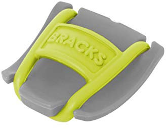 Bracks Clip de Bloqueo para Cordones de Zapatos, Innovador Sistema para Todos Tipoe de Calzado, Fácil y Efectivo, 1 Par, gris-verde lima