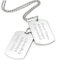 EIO Gifts Personalised Double Dog Tag Pendant – Military Style Dog Tags – Engraved Necklace Stainless Steel Ball Chain – Engraved with Your Text