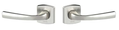 Vachette Muze Türgriff – Ständer und Rosette, quadratisch, solidarisiert, für Türen mit einer Dicke von 30 bis 48 mm – aus Zamak, quadratisch 7 mm, Platin-Finish
