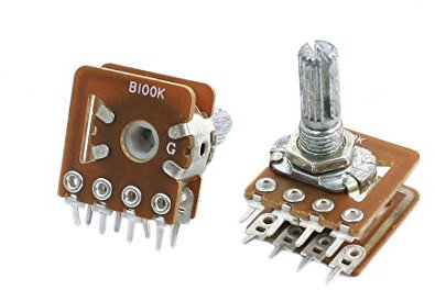 sourcing map 2Pcs 100K Ohm B Typ Linear Einstellbare Drehbare Kegel Potentiometer DE de