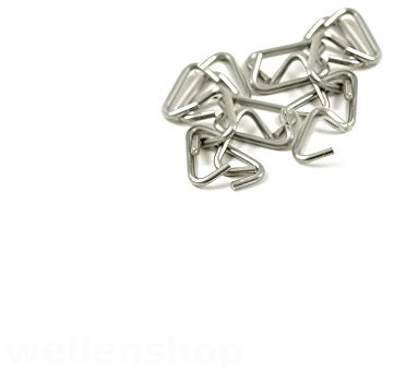 10x Krampen 4mm für Seil Ø 3-4mm Edelstahl, Würgeklemme, Klemme, Zangen-öse, Gummiseil, Gummileine, Festmacher, Festmacherleine