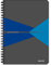 Leitz 44980035 Office Collegeblock A5 kariert, spiralgebunden mit PP Einband Blau