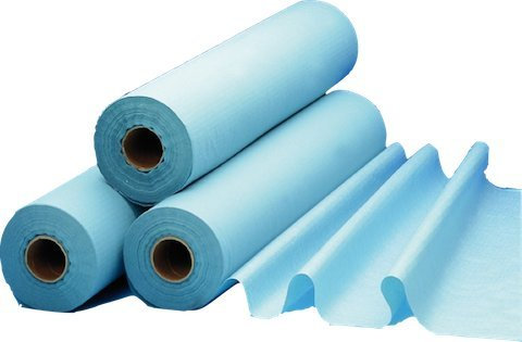Drap d'examen - Bleu - imperméable 50 formats 50 x 120 cm/Lot de 3 Rouleaux
