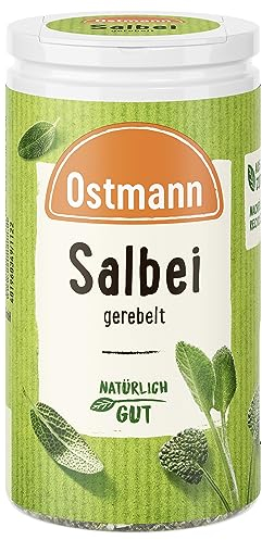 Ostmann Gewürze - Salbei gerebelt | Würziges Kräuteraroma für Fleisch- und Gemüsegerichte | 10 g in der Dose