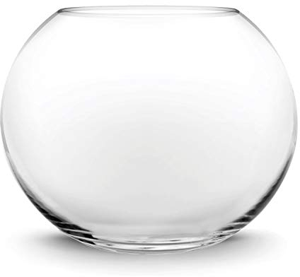 CYS EXCEL Large Bubble (H-10.5 W-12, Approx. 4 Gal.) | Multiple Size Choices Fish Glass Round Bowl Terrarium | Globe Flower Vase Centerpiece, Clear