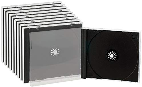 PEARL Doppel CD Hüllen: Doppel-CD-Jewel-Boxen im 10er-Set, schwarzes Tray (DVD Blu Ray Box, Slimcase, Rohlinge)