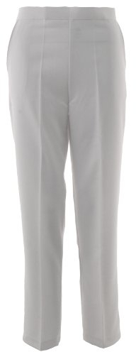 G5 APPAREL Womens White Straight Leg Ladies Trousers - Ideal for Bowls