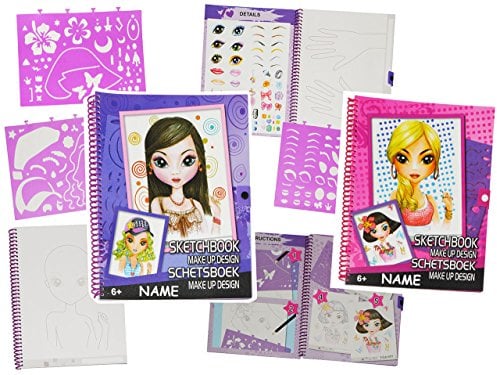 alles-meine.de GmbH 2 Stück - XL - A4 Malbuch/Malblock incl. Name - mit Schablonen + Vorlagen - Malbücher Skizzenbuch Mädchen - Girls Bekleidung - Mode Design - für Kinder - Mo..