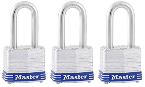 Master Lock Cadenas d'extérieur, lot de cadenas avec clés, cadenas à clés identiques, lot de 3