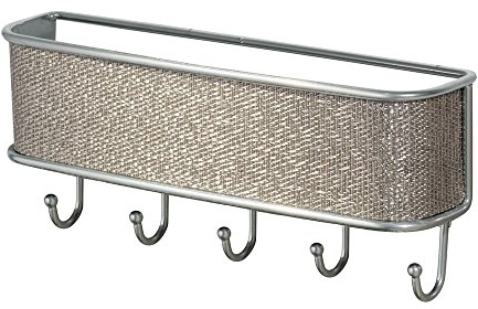 iDesign 95872EU Twillo Wandmontiertes Schlüsselbrett und Postablage, metallico