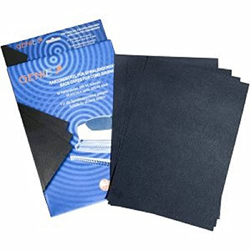 Genie 11187 Karton-Rücken (DIN A4; 230 g/qm; geeignet für alle Bindegeräte) 50 Stück schwarz
