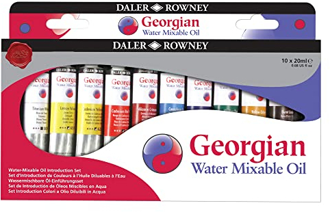 Daler-Rowney Georgian Set de 10 couleurs assorties 10 x 20 ml