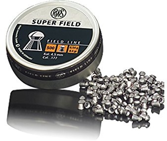 RWS Super Field .177 4.51mm PELLETS 8.4gr Air Rifle Gun Airgun 500 Tin