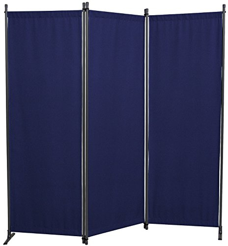Angerer Freizeitmöbel GmbH Paravent - Raumteiler & Raumtrenner Sichtschutz - Outdoor Paravent für Windschutz & Schatten auf Balkon (3-teilig, PE blau)