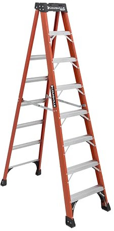 Louisville Ladder FS1408HD 375-Pound Duty Rating Fiberglass Step Ladder, 8-Feet by Louisville Ladder
