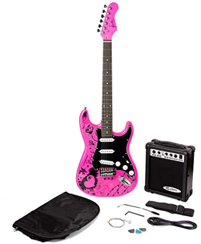 Jaxville Electric Guitar Pack - Pink Punk.