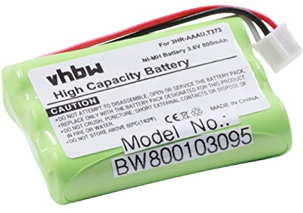 vhbw Akku kompatibel mit Bang&Olufsen BeoCom T373, 6000 schnurlos Festnetz Telefon (800 mAh, 3,6 V, NiMH) - Ersatz für 3HR-AAAU