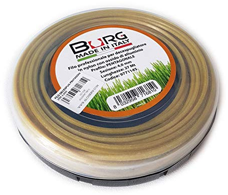 FILO DECESPUGLIATORE - D. 4,0 X 27 MT - A PENTAGONO ORO PER TESTINA TAGLIA ERBA