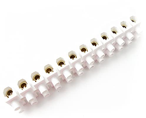 BeMatik - Regleta de conexión de Cables eléctricos de sección 35mm Blanca