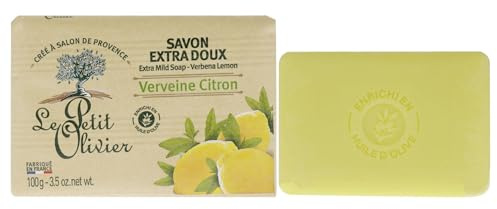 Extra Mild Soap - Verbena and Lemon by Le Petit Olivier for Unisex - 3.5 oz Soap