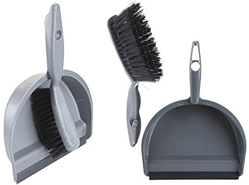 Dustpan & Brush Set - Grey