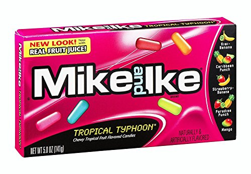 Mike & Ike, Tropical Typhoon Flavored Candies, 5oz Box (Pack of 12)