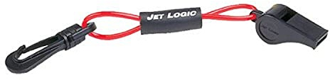 Kwik Tec Jet Logic w-2 Sicherheit Whistle mit Schwebe Lanyard, Rot/Schwarz