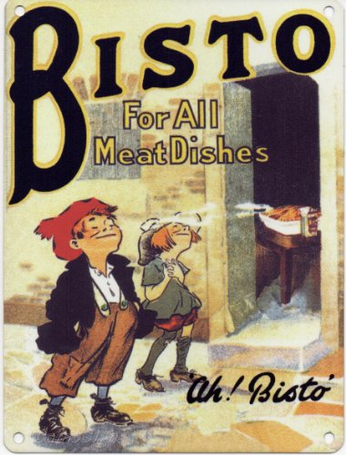 Bisto - For All Meat Dishes - Mini Metal Wall Sign