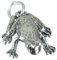 Frog Toad Sterling Silber Charm .925 x 1 Frogs Toads Charms