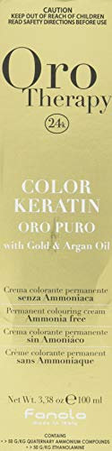 Fanola - Oro Therapy Color Keratin Puro, crema colorante permanente 100mL 10 Blondplatin