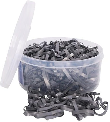 Imperial Riding Einflechtgummis IRH, extra große und Starke Silikon-Gummibänder für die Pferdemähne, Silber, 1SIZE